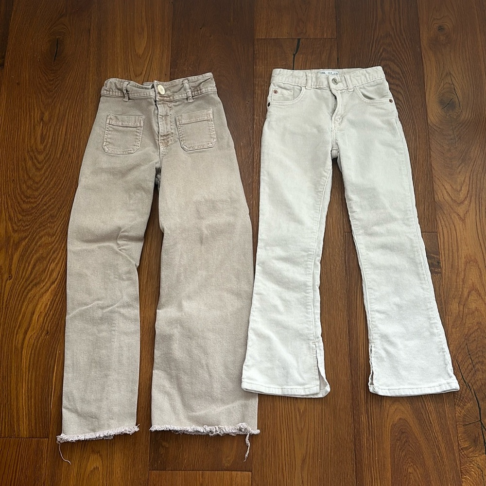 🚨DONATING 8/19 🫶 2 pairs of Zara Neutral colored pants: size 9 and size 11/12